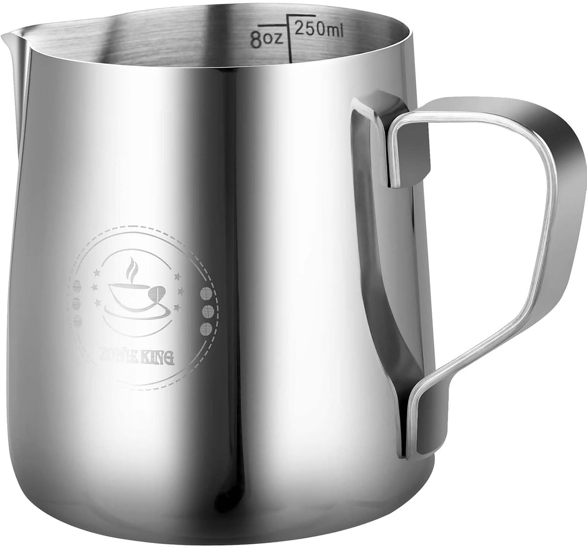 8oz Milk Frothing Pitcher, Stainless Steel Espresso Steamer Frother Cup