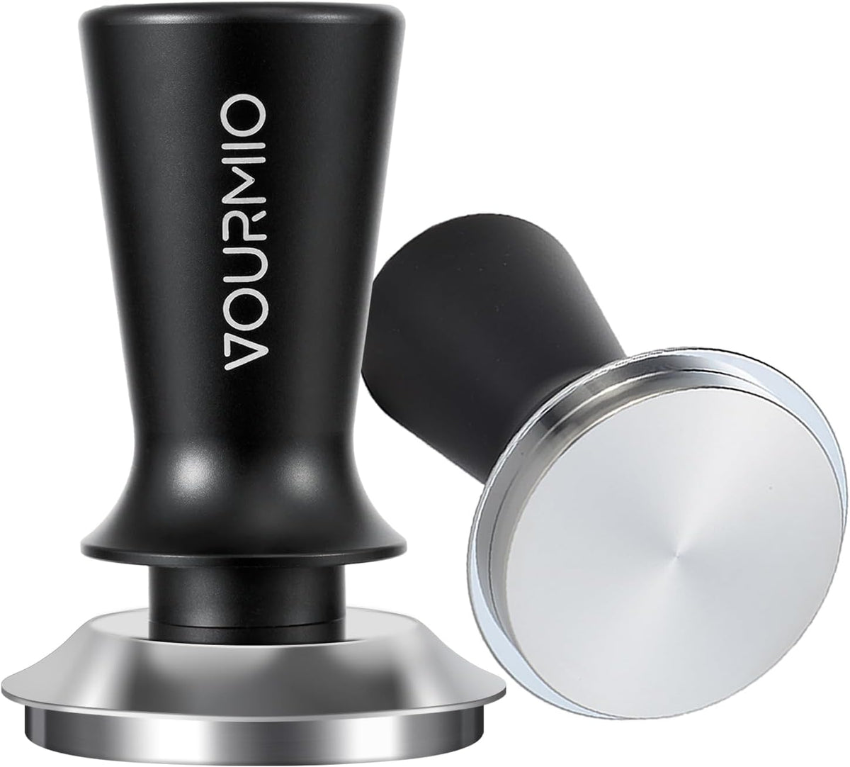 54mm Espresso Tamper - Calibrated Coffee Tamper with Spring Loaded 30lb Pressure, Stainless Steel Tamper for Barista, Compatible with 53mm/54mm Breville Portafilter, Black