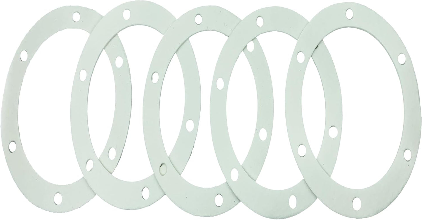 6" Pellet Stove White Blower Gasket Seal for 100s 2100J MAR60487 5 Pack | Pellet Stove Blower Gasket Replacement, White Seal, Fits 100s/2100J/MAR60487, Exhaust Fan Mount, 5-Pack, Durable