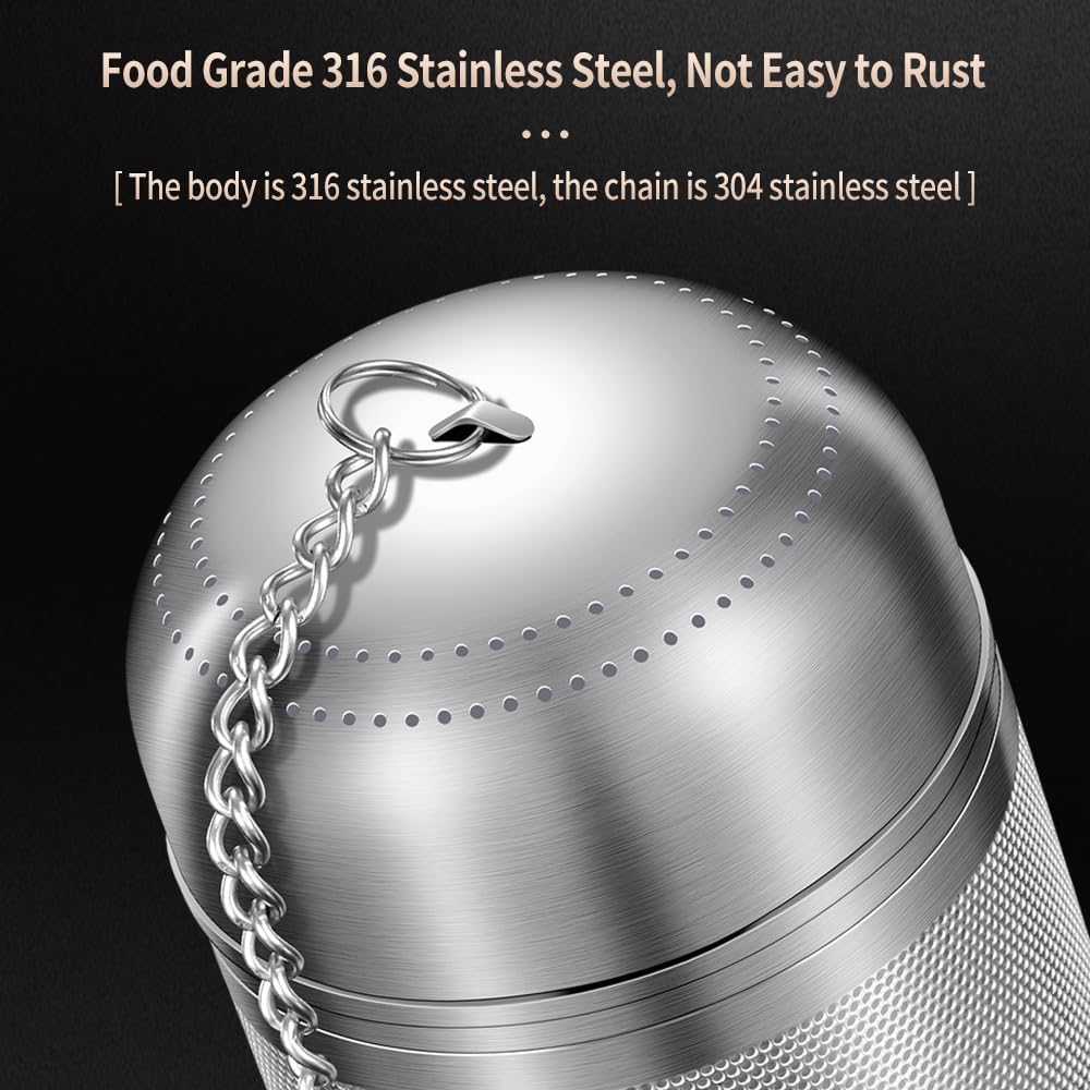 316 Stainless Steel Tea Infuser for Loose Tea &amp; Spice Infuser for Cooking, Extra Fine Mesh Tea Strainers, Steeper for Brew Tea, Spices &amp; Seasonings (1 Pack - Small)