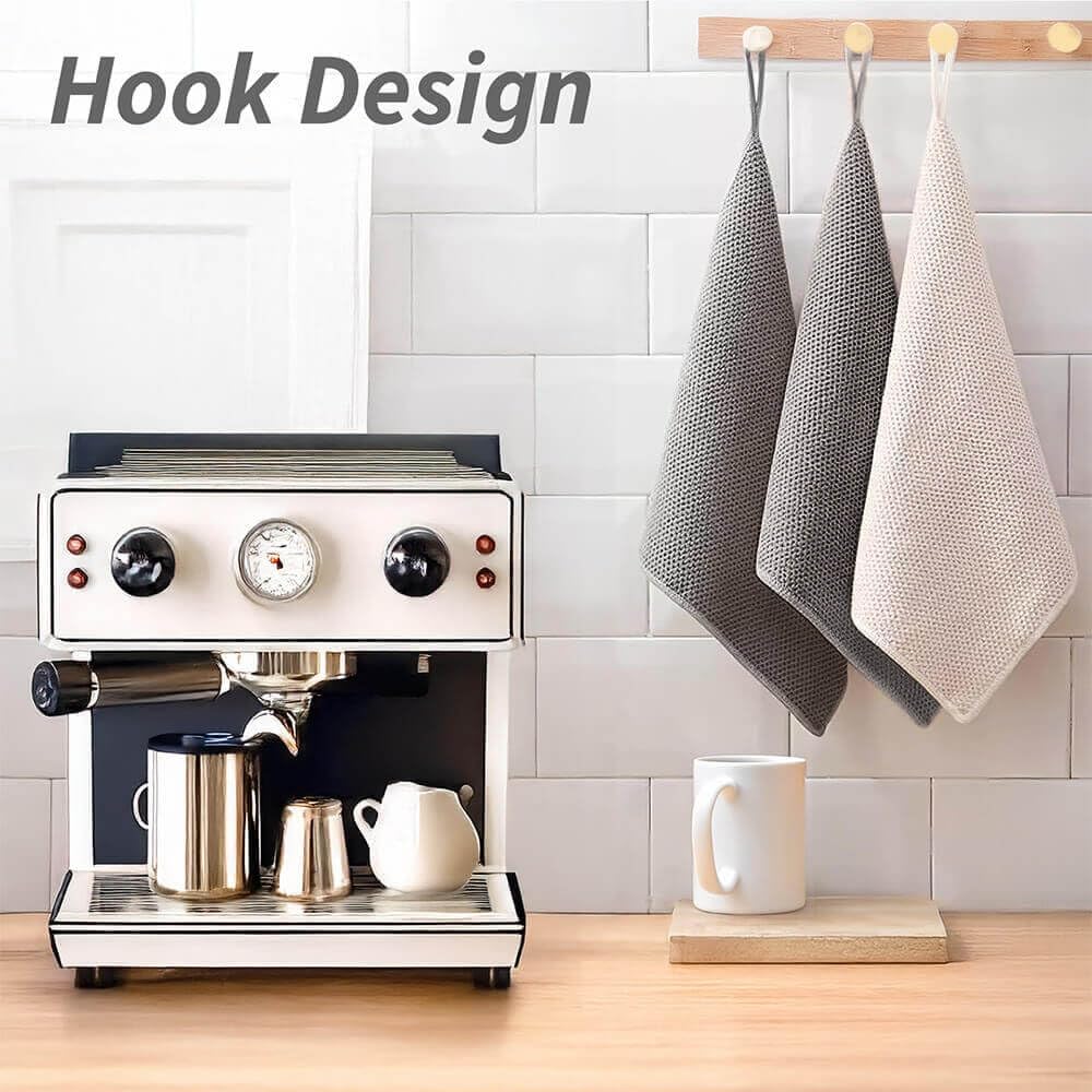Barista Microfiber Towels 6-Pack, Coffee Cloths 12"x12" | Espresso Accessories Cleaning Towel for Steam Wands &amp; Countertops, Essential Coffee Bar Accessories