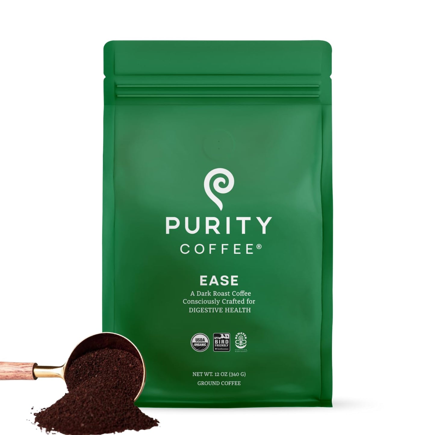 EASE Low Acid Dark Roast Ground (12oz Bag)