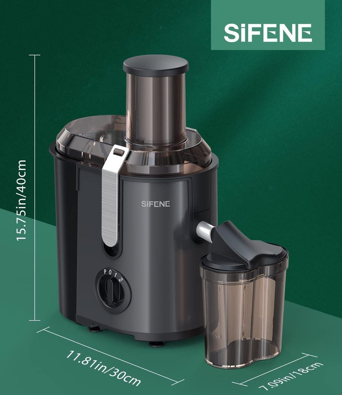 SiFENE Juicer Machine, 800W Centrifugal Juicer with 3.2" Big Mouth for Whole Fruits and Veggies, Juice Extractor Maker with 3 Speeds Settings, Easy to Clean