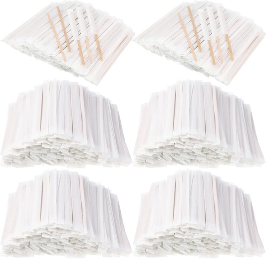 Amyhill 2000 Pcs Individually Wrapped Wooden Coffee Stirrers, 7 Inch | Disposable Coffee Stir Sticks, round End Sticks Bulk, Wood Stirrers for Cocktail Hot Drinks Restaurant Bar Home Office