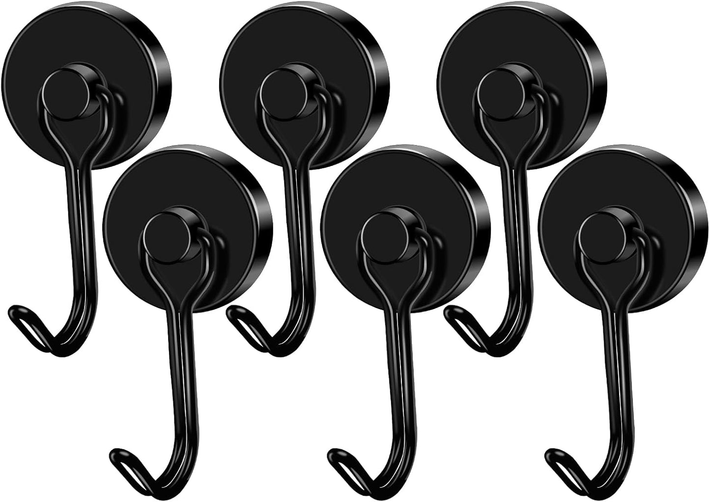 LOVIMAG Magnetic Hooks Magnet Hook for Cruise Cabins Fridge 80LBS 6Pack