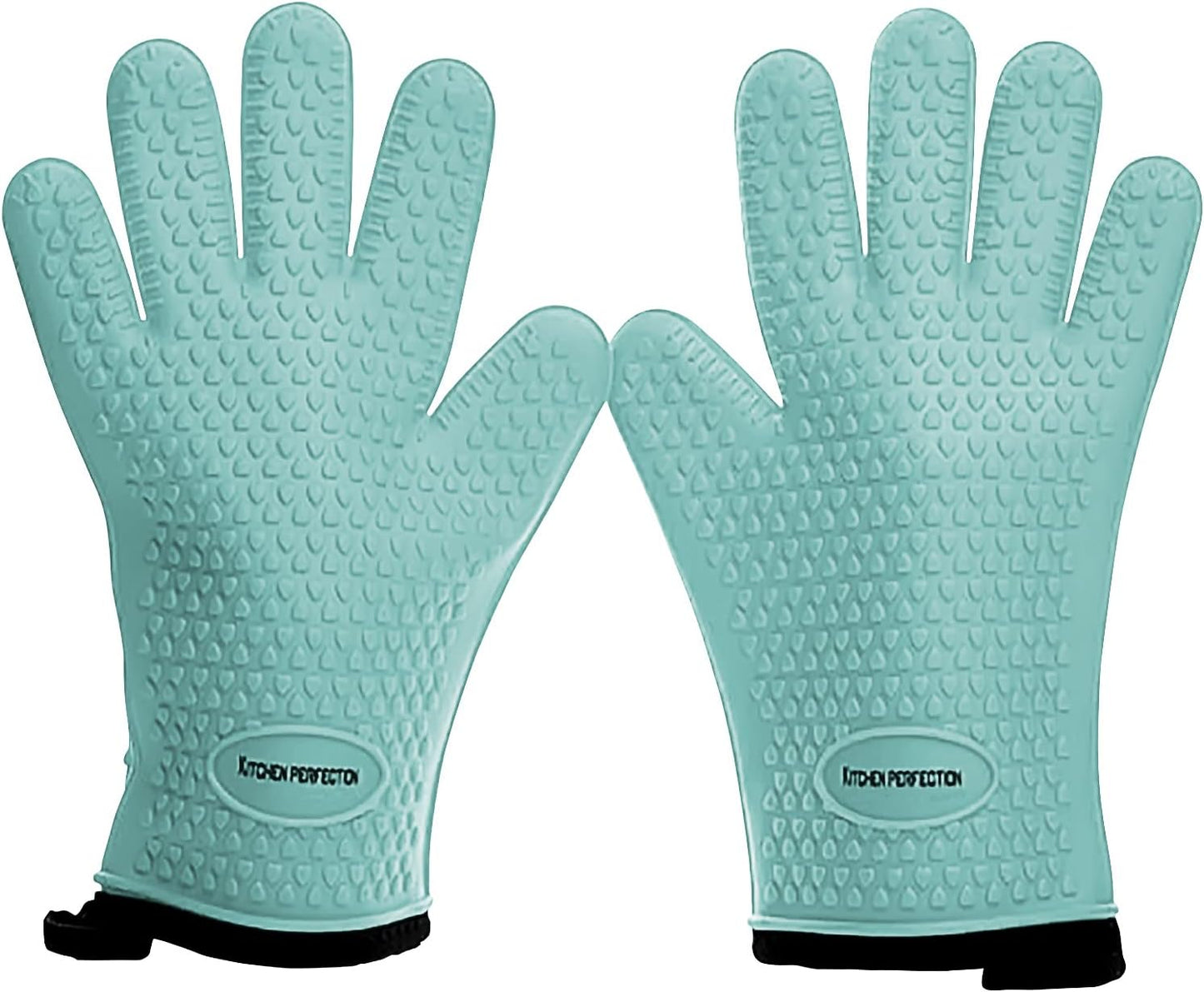 KITCHEN PERFECTION XL Silicone Smoker Oven Gloves -Extreme Heat Resistant BBQ Gloves -Handle Hot Foo