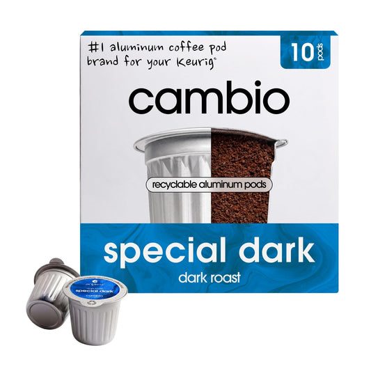 Cambio Roasters Dark Roast Coffee Pods - Recyclable Aluminum Pods, 10ct