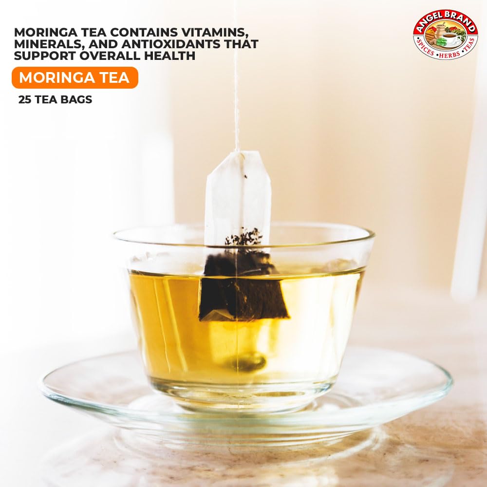 Moringa Leaf Tea Bags | 20 Count | 3 Pack | Refreshing Herbal Boost | Moringa Tea Bags