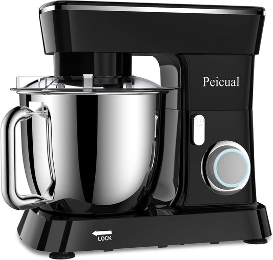 Stand Mixer, 6QT 10+P Speed Tilt-Head Kitchen Electric Mixer, Food Mixer with Stainless Steel Bowl, Dough Hook, Flat Beater,