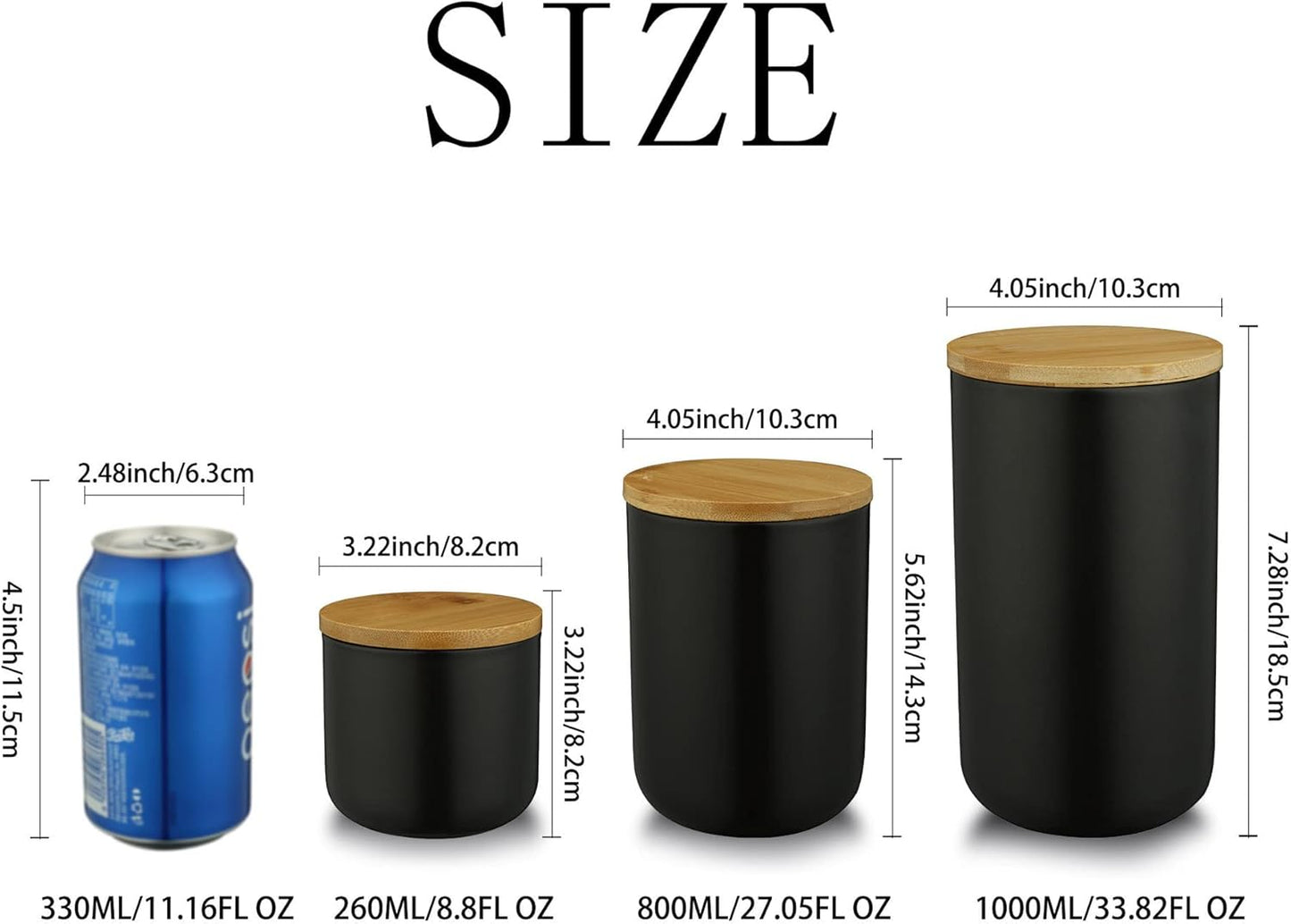 MilkyWay Food Storage Jar Ceramic Canisters With Airtight Seal Lid 27oz
