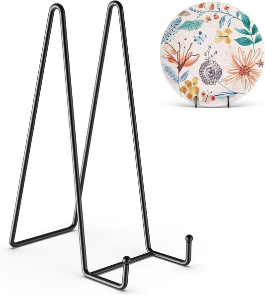 HONGYUTAI 3 Pack 12 Inch Plate Stands for Display Picture - Vinyl Table Top Display, Decorative Metal Frame Holders for Book