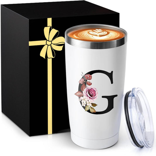 20 Oz Letter Insulated Coffee Cup with Lid Car Tumbler Travel Mug Happy Birthday Personalized Gifts Women Adult Who Have
