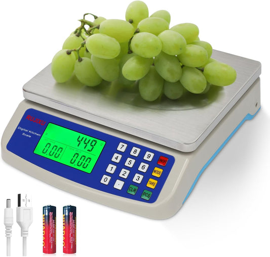 Large Digital Kitchen Scale 22LB Commercial Scale for Food Baking Bread Cooking Meat,Stainless Steel Price Computing Scale