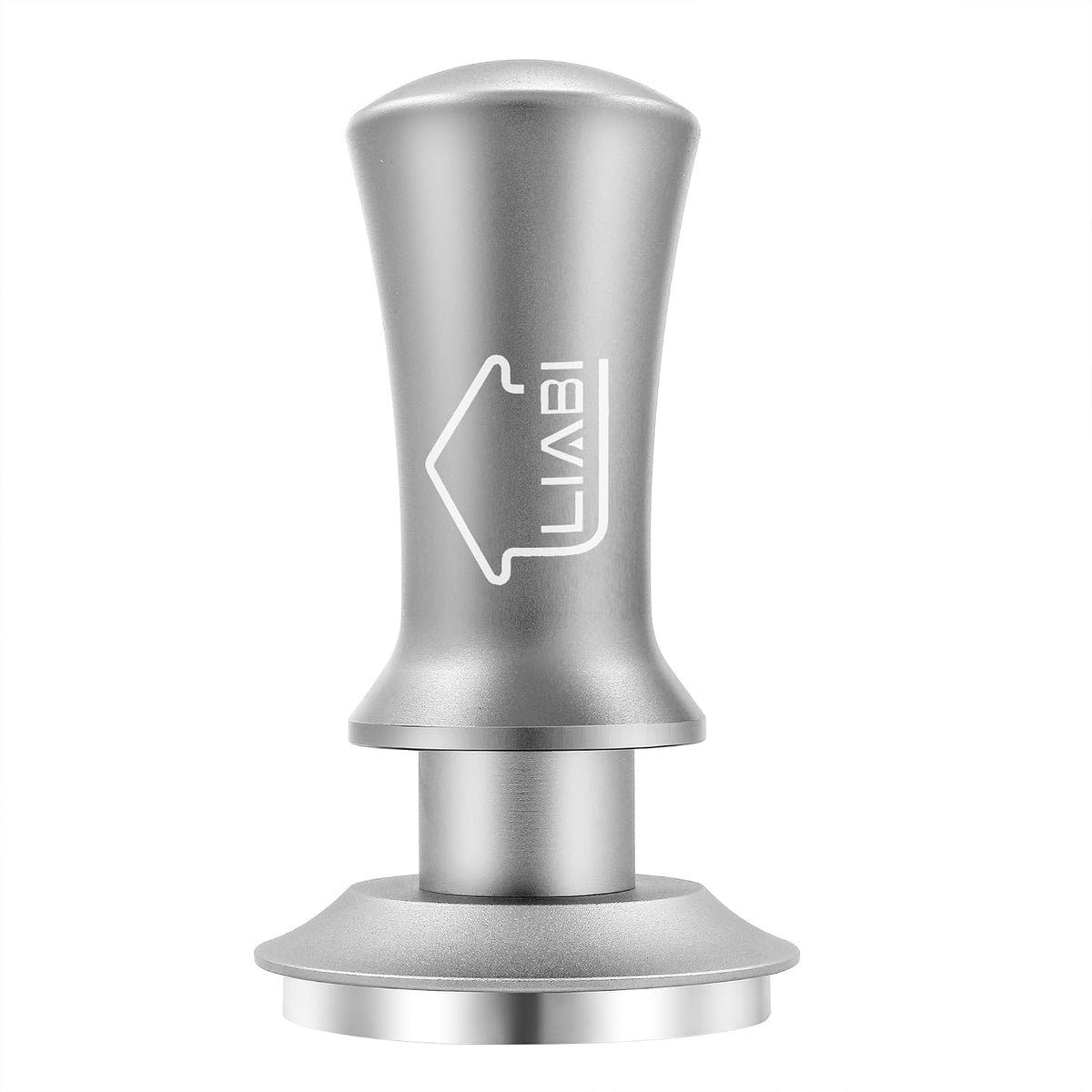 Espresso Coffee Tamper 58mm, Premium Barista Coffee Tamper Tool with Stainless Steel Flat Base Tamper 2Springs Loaded Tamper for Espresso Machine Rancilio, Gaggia Bottomless Portafilter (Silver)