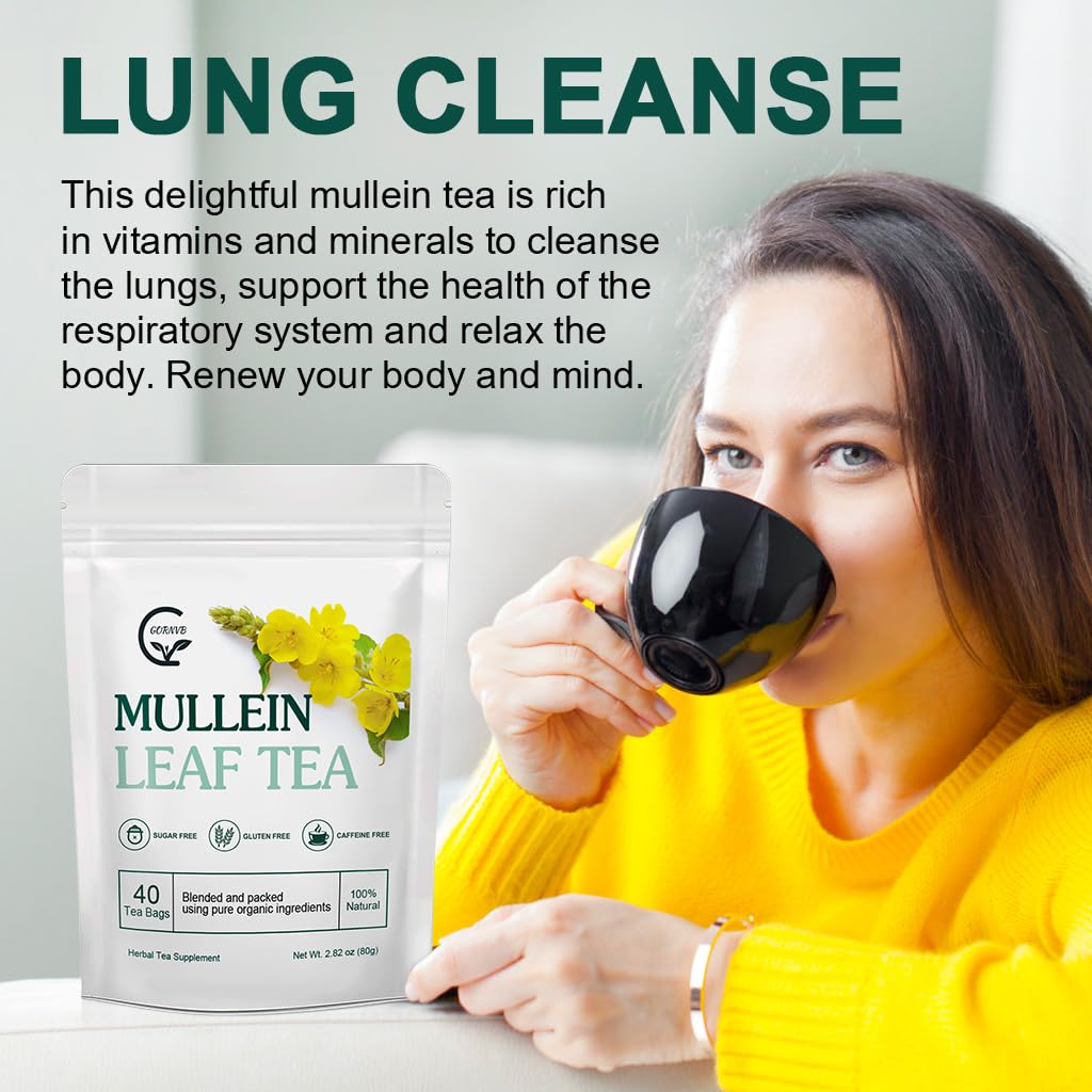 Mullein Leaf Tea Bags - Lungs and Respiratory Support