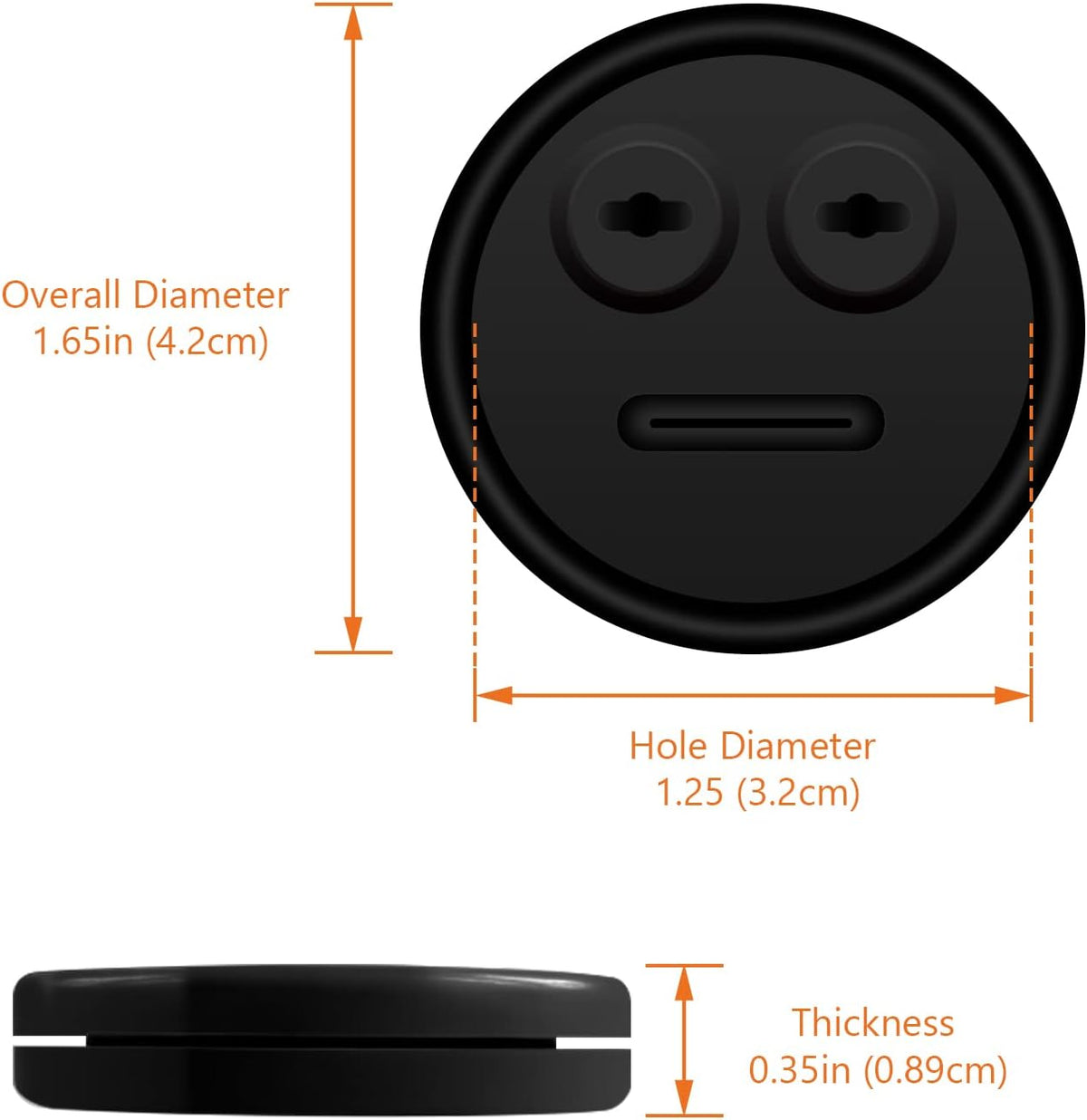 4 Pack Meat Probe Black Grommets for Weber 85037 Smokey Mountain Cookers | Food-Grade Silicone, Heat Resistant, Multi-Probe Design, Reusable, Long-Lasting, Easy DIY Installation, Great Flexibility