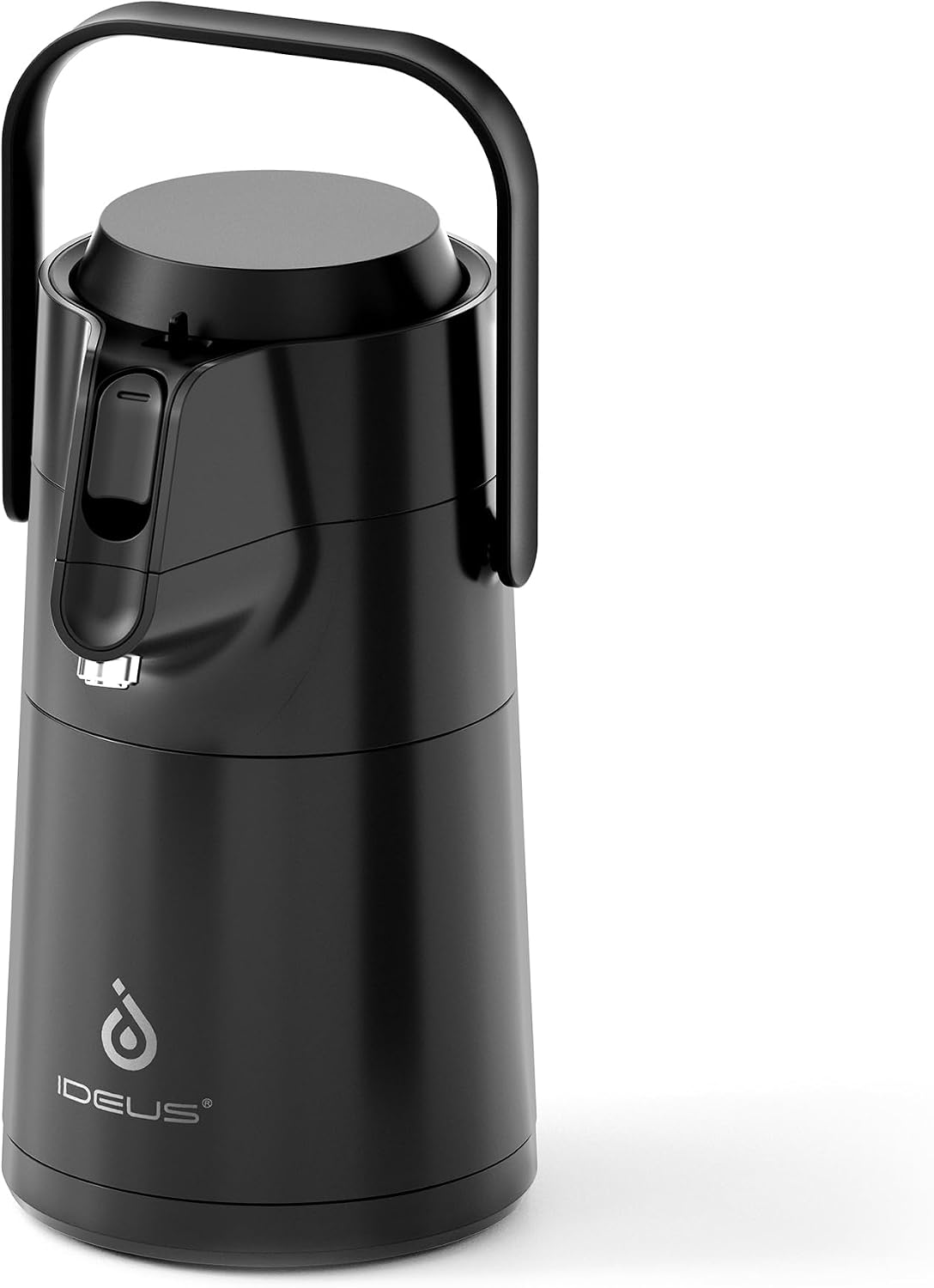 IDEUS Thermal Coffee Carafe 68oz, Airpot Beverage Dispenser Black | Stainless Steel Double Wall Vacuum Insulation Coffee Server, Coffee Carafe for Keeping Hot and Cold