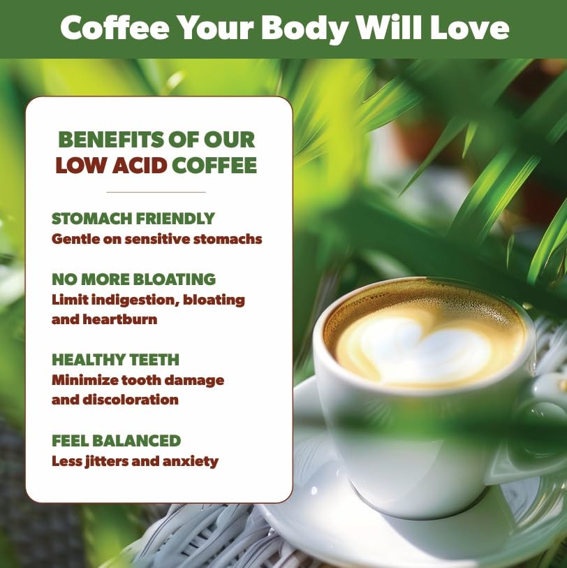 Java Planet Low Acid Organic Colombian Coffee Beans, Medium Dark Roast 32oz