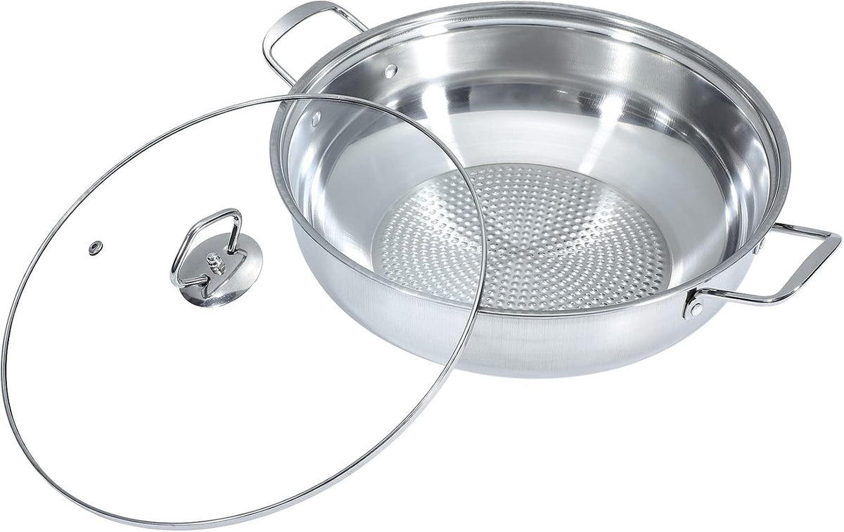 Rosewill Induction Cooker 1800 Watt, Induction Cooktop, Electric Burner with Stainless Steel Pot 10" 3.5 QT 18-8, RHAI-13001