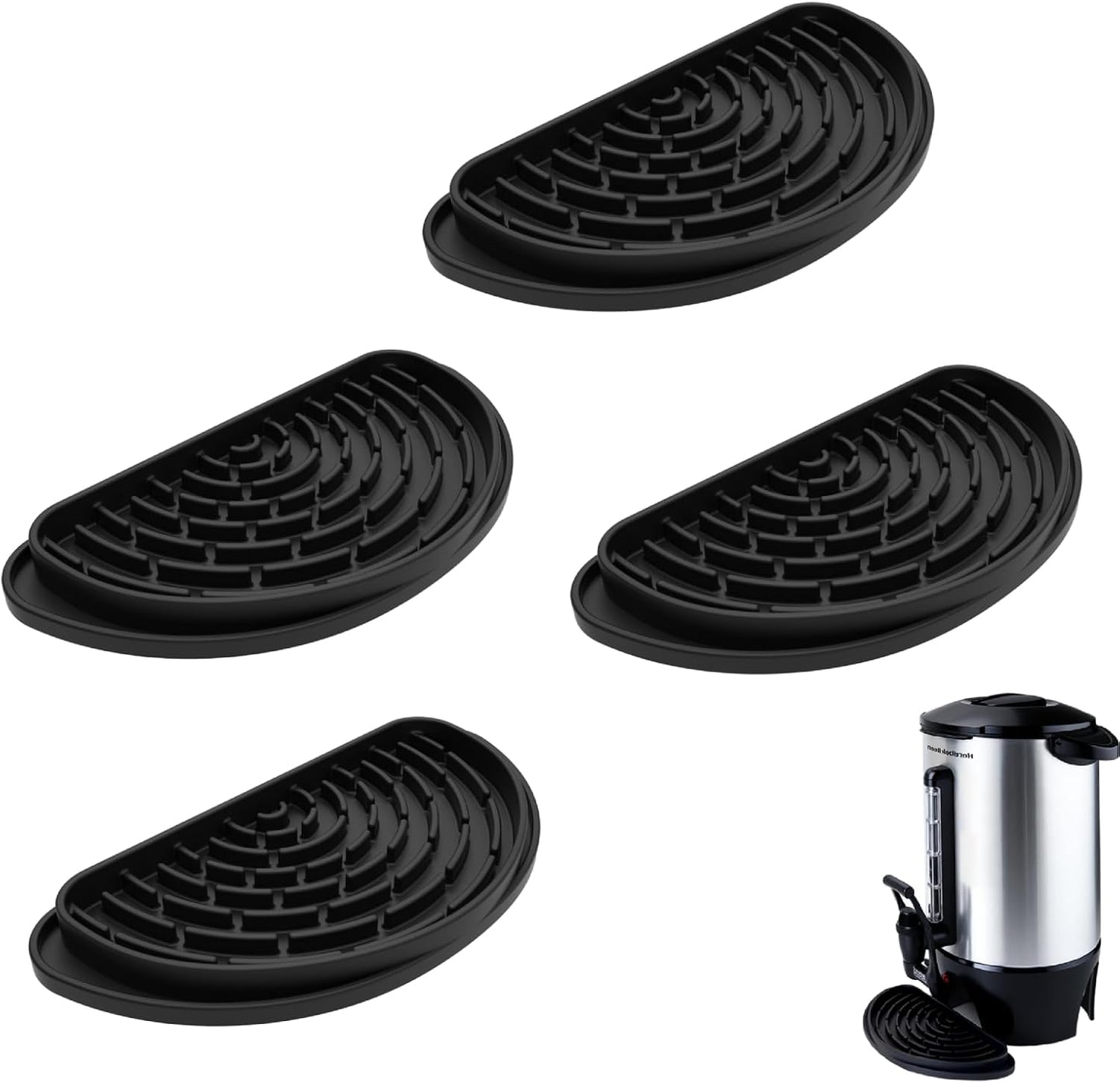 4 Pack Coffee Drip Tray for Hamilton Beach 45 Cup Coffee Beverage Dispenser, Silicone Drip Pan for D