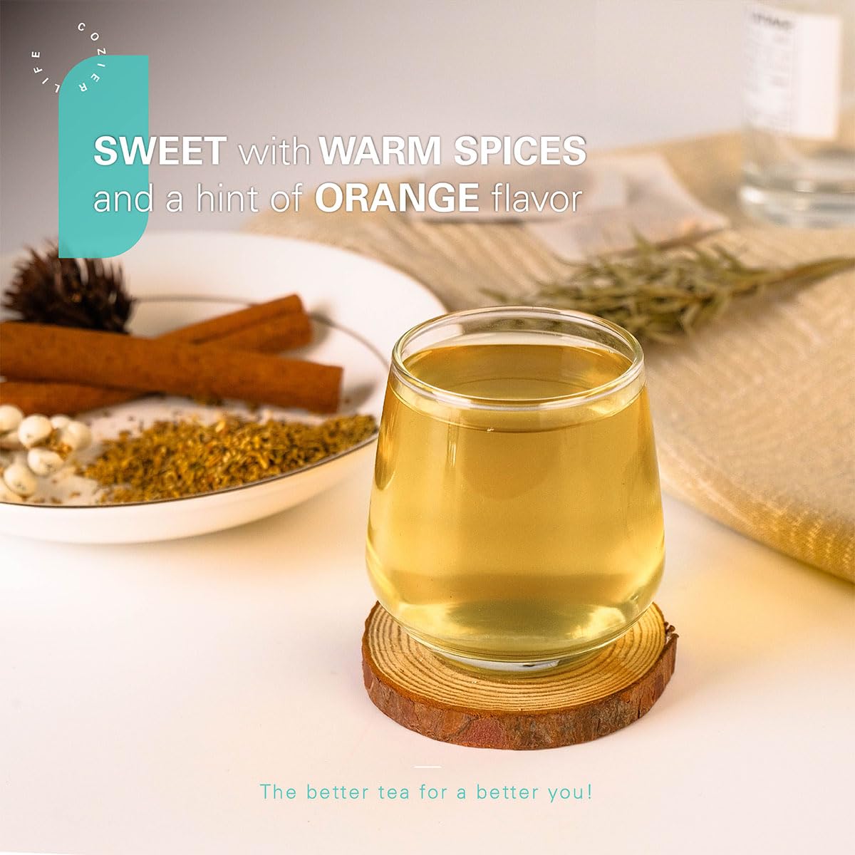 WT WEETEE Licorice Spice Herbal Tea Bags 80ct, Sweet &amp; Warming Citrus Blend | Caffeine-Free Infusion with Real Licorice Root, Spices &amp; Citrus Notes | Cozy Post-Meal Wellness Tea, Perfect Hot or Iced
