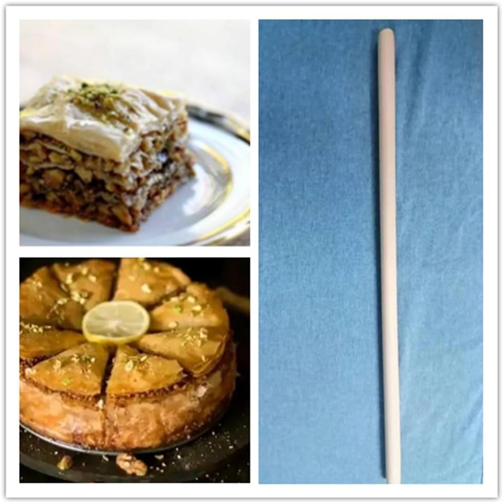 Thin Rolling Pin,3/4 Inch Diameter,Long 31.5 Inch (80 * 2cm) | turkish rolling pin,phyllo rolling pin,oklava,roller for baklava