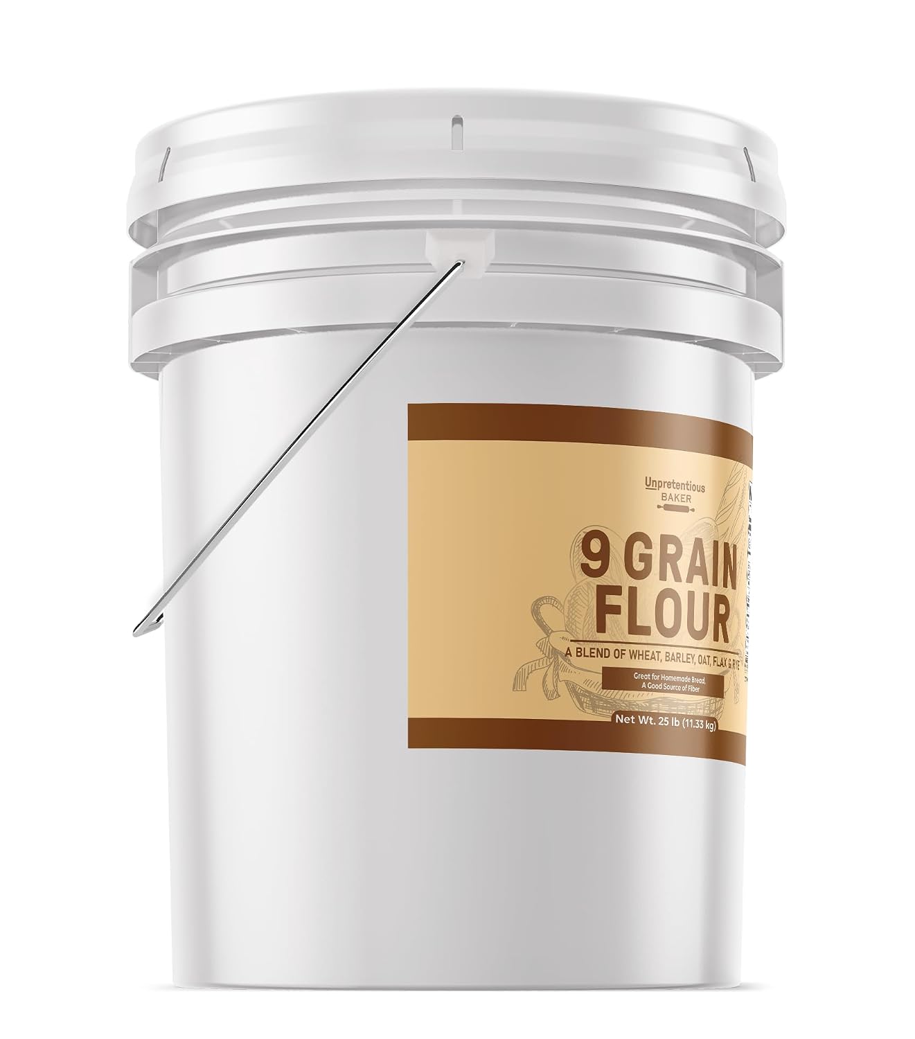 Unpretentious, 9 Grain Flour, 25 Lb