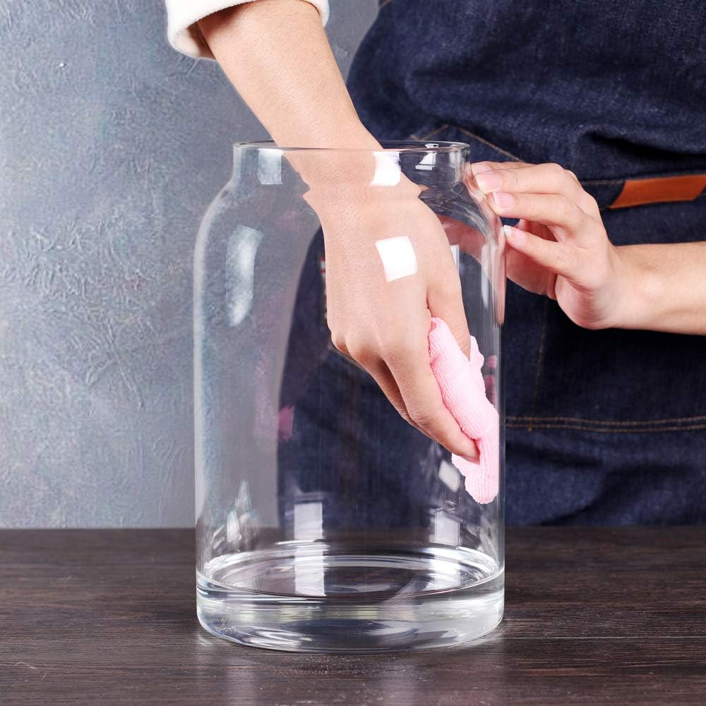 SAIOOL Modern Design Transparent Glass Food Storage jars, Food storage containers glass,100FL OZ(3000ml) Enlarged Thickened with Sealed Wooden Lid to Store Food, herbs, Tea, Easy to Use and Clean