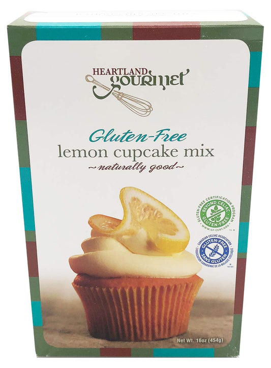 Heartland Gourmet: Gluten Free Lemon Cupcake Mix - Rich and Decadent - Certified Gluten Free Ingredients - All Purpose -
