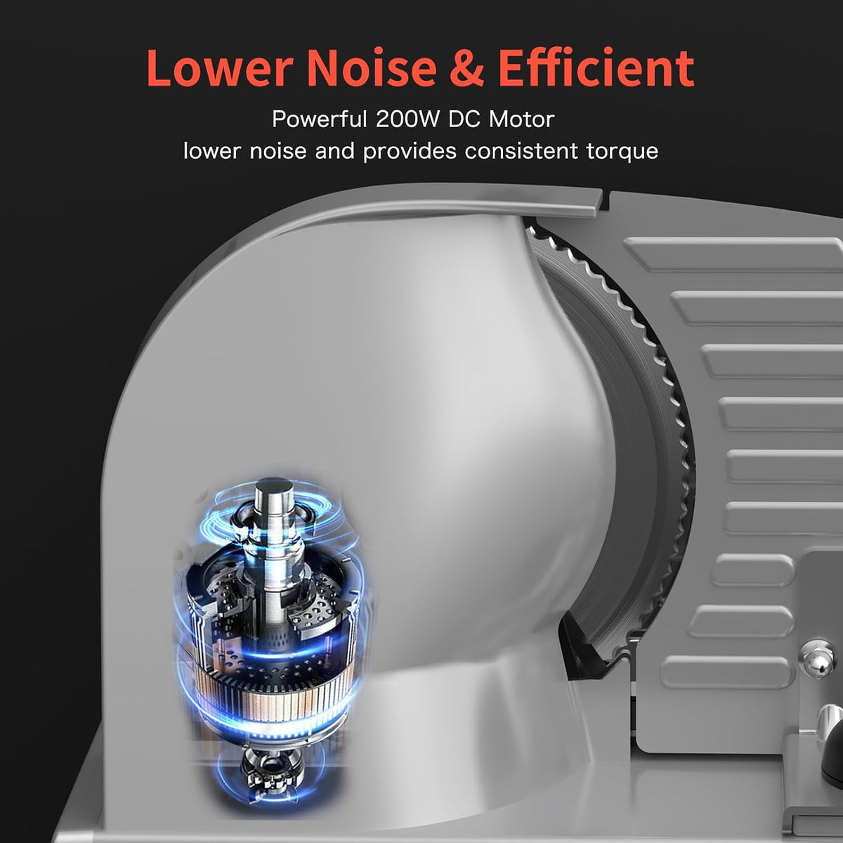 Meat Slicer Machine for Home, 200W Food Slicer with Two 7.5" Blades