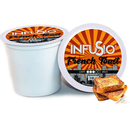 InfuSio Coffee Pods 96 Count French Toast Medium Roast Single Serve Coffee Pods for Keurig K Cups Brewers - InfuSio Premium