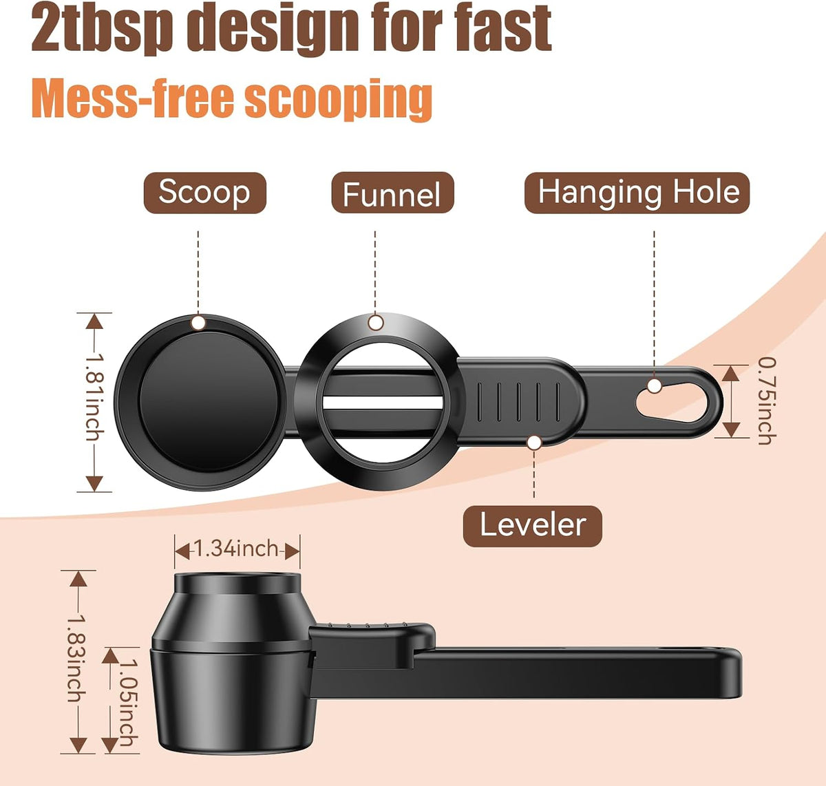 CAPMESSO Coffee Scoop for Reusable K Cup: Funnel Easy Filling Coffee Pods
