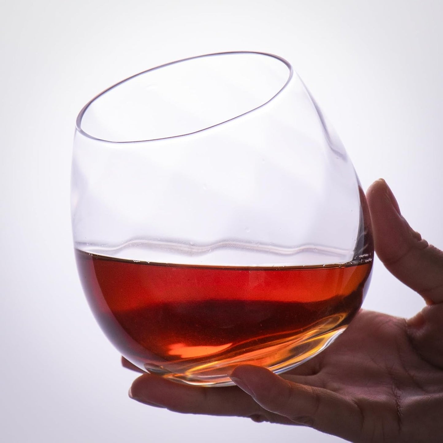 KAMMAK Glass Tumbler 18 oz, 540ml Thick-Walled Heavy Bottom Cup with Delicate Rim, Sturdy &amp; Stable Seamless Design for Beer, Iced Coffee, Juice, Smoothie and Daily Drinking