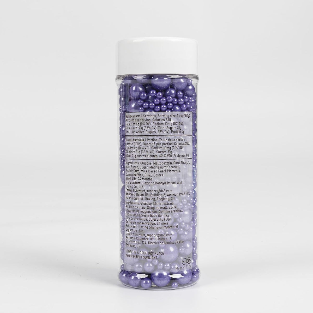 Twisweet Purple Sprinkles 130g, Edible Pearl Sprinkles for Cake Decorating | Purple sugar pearls, cake decorations &amp; cake toppers for cupcakes, cookies, ice cream, weddings, birthdays &amp; Halloween cakes