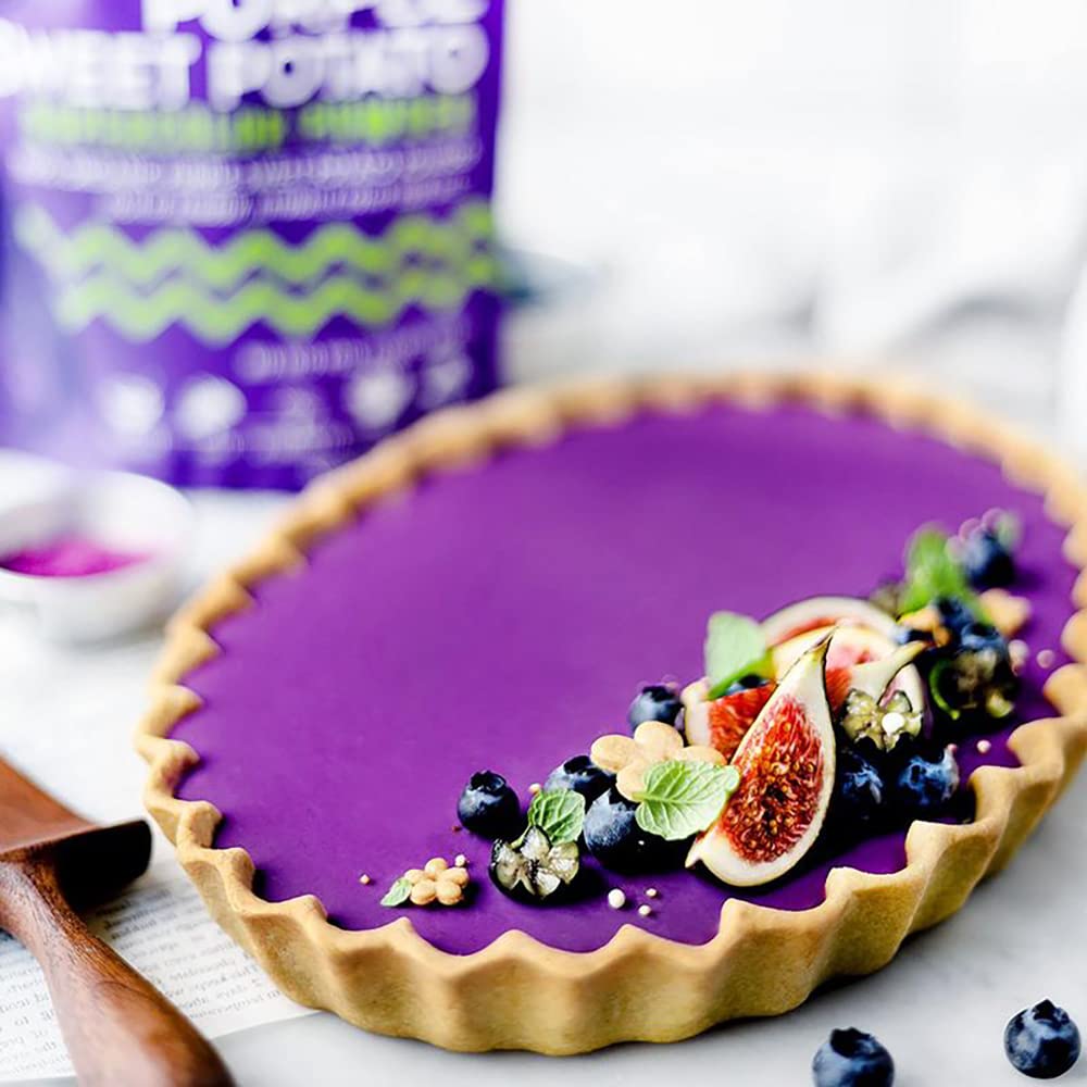 Suncore Foods Purple Sweet Potato Powder 16oz | Gluten Free | Vegan | Natural Purple Food Coloring, For Baking, Sourdough, Frosting, Desserts, Smoothies, Milk Tea, Boba, Non-GMO, Resealable Pouch