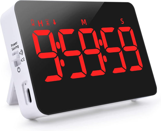 Digital Timer Kitchen Timer Count Down Up Rechargeable Kitchen Gadgets Vibration Mode Adjustable Volume and Brightness LED