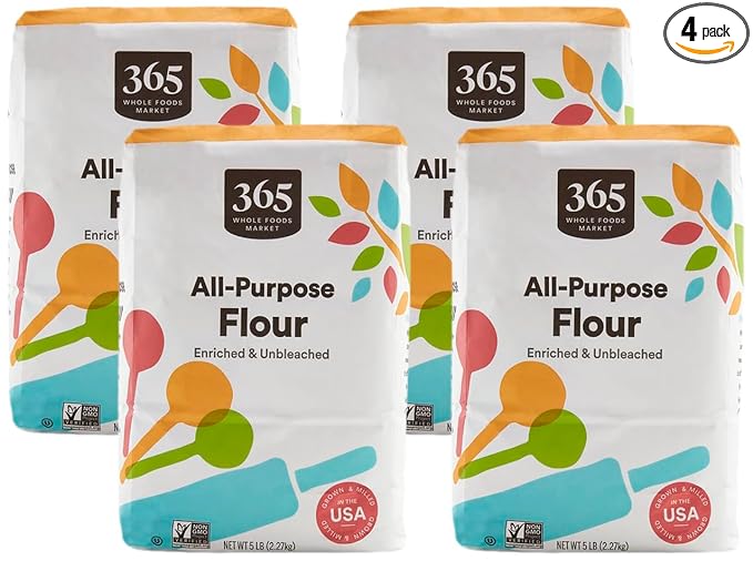 365 by Whole Foods Market, All Purpose Flour, 80 Ounce (Pack of 4)