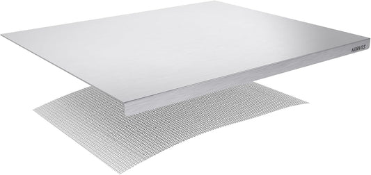 KORVOS Stainless Steel Cutting Boards, Food Grade 304 stainless steel cutting board with lip, Metal Chopping Boards for