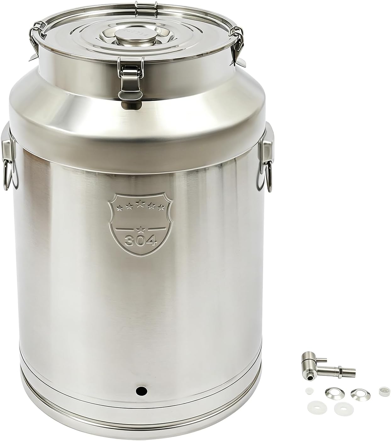 76L/20Gal 304 Stainless Steel Milk Can with Spigot