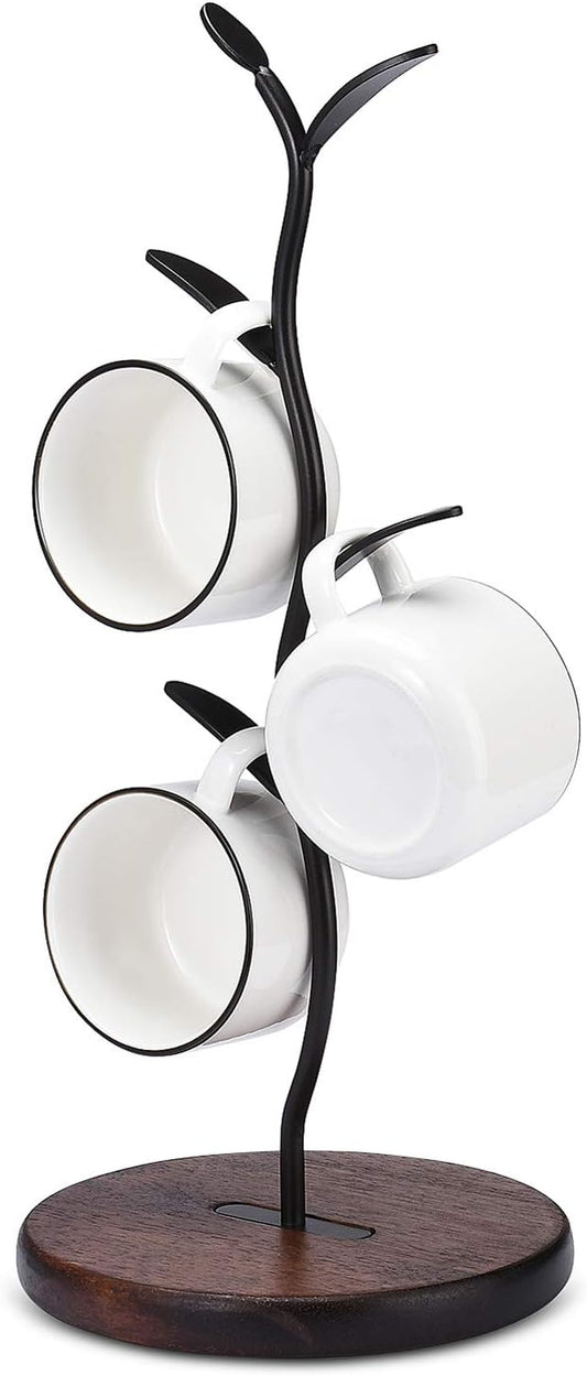 ALLCENER Mug Holder, Countertop Mug Tree, Coffee Mugs & Tea Cup Storage Rack, Coffee Counter Bar Accessory & Kitchen