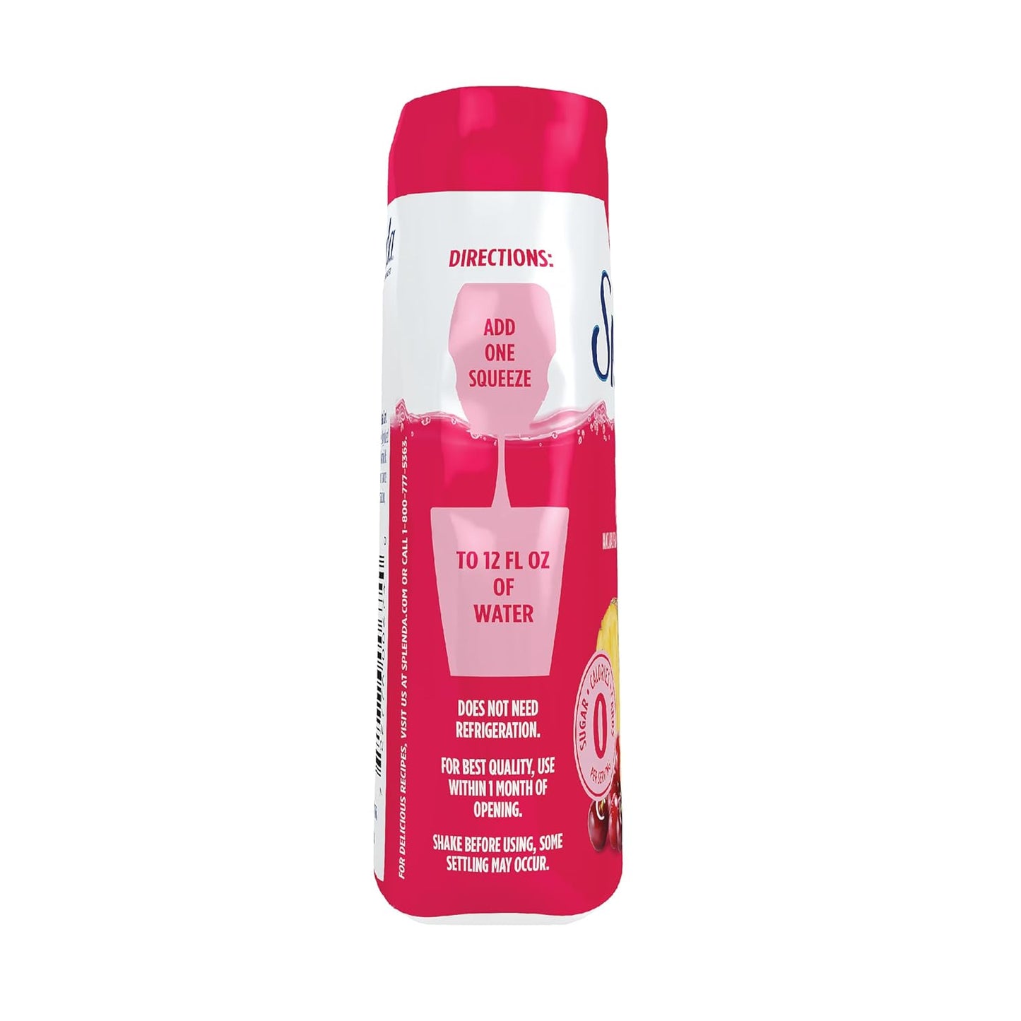 SPLENDA Liquid Water Enhancer Drops, Sugar Free, Zero Calorie, Natural Flavor, Concentrated Drink Mix, 3.11 Fl Oz Each Bottle (Fruit Punch, 2 Pack)