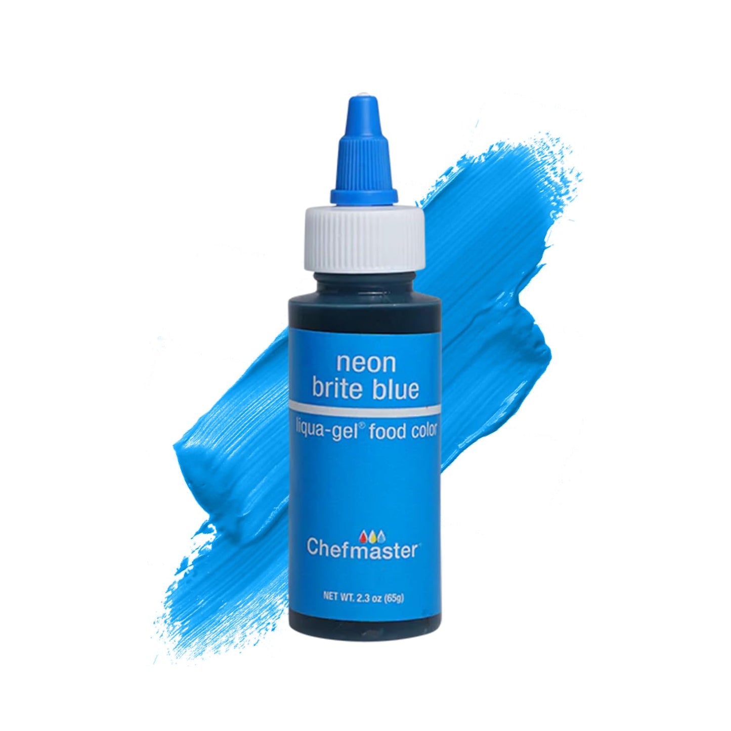 Chefmaster Neon Blue Liqua-Gel® Food Coloring | Vibrant Color | Professional-Grade Dye for Icing, Fr