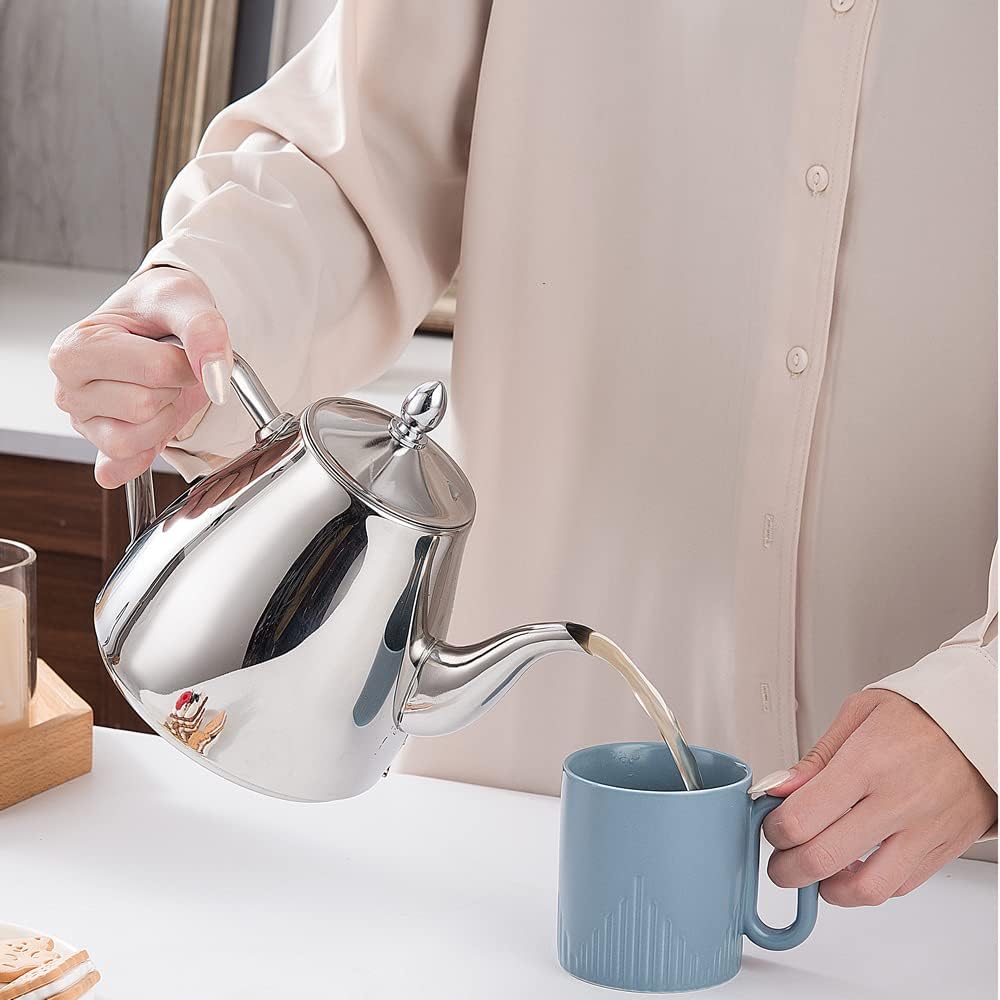 SANQIAHOME Stainless Steel Teapot with Infuser 1500ml