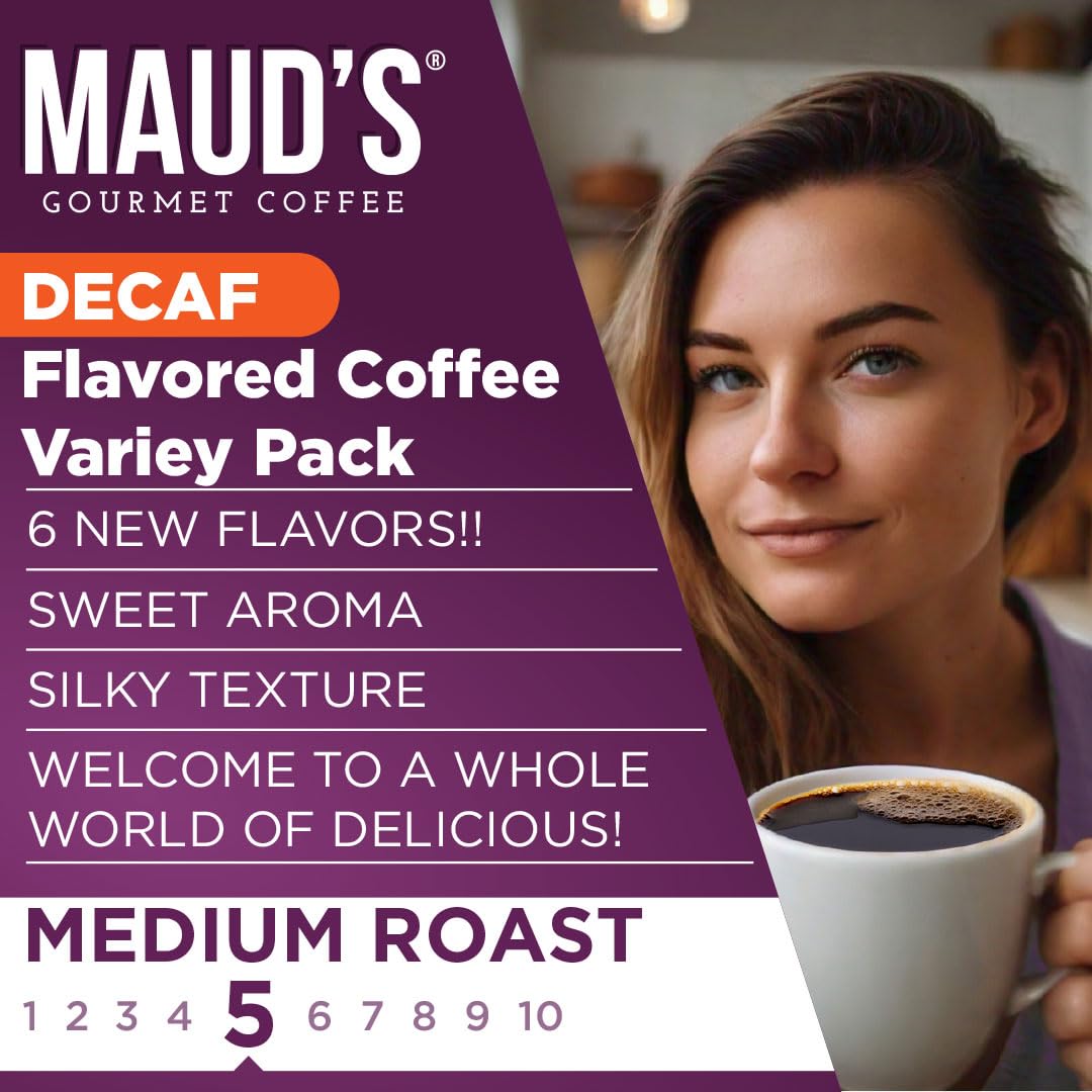 Maud’s Flavored Decaf Coffee Pods Variety Pack, 24ct