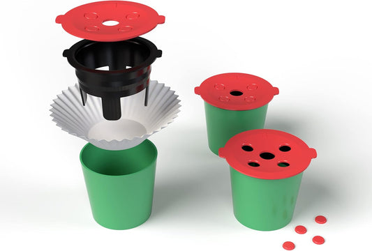Reusable K Cup (6 JavaJigs; 180 Filters) 2.0 compatible - Our refillable K Cup for Keurig uses pressure to brew a flavorful,