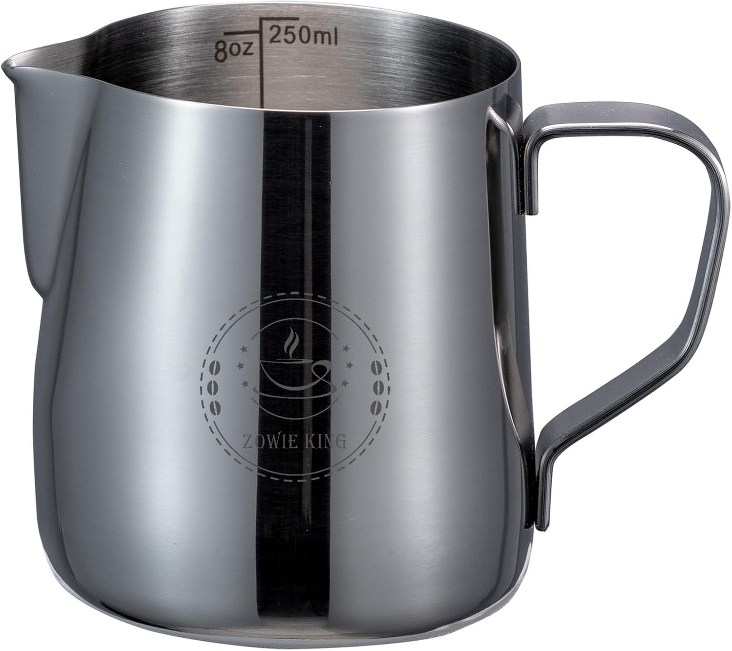 8oz Milk Frothing Pitcher, Stainless Steel Espresso Steamer Frother Cup