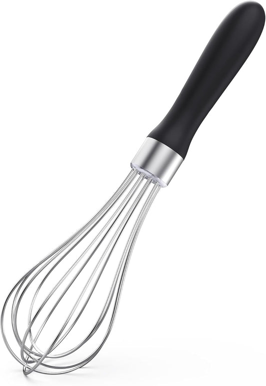 U-Taste 9" Small Egg Whisk: 18/10 Stainless Steel Kitchen Cooking Wire Balloon Wisk, Heavy Duty Metal Beater Stirrer, Manual