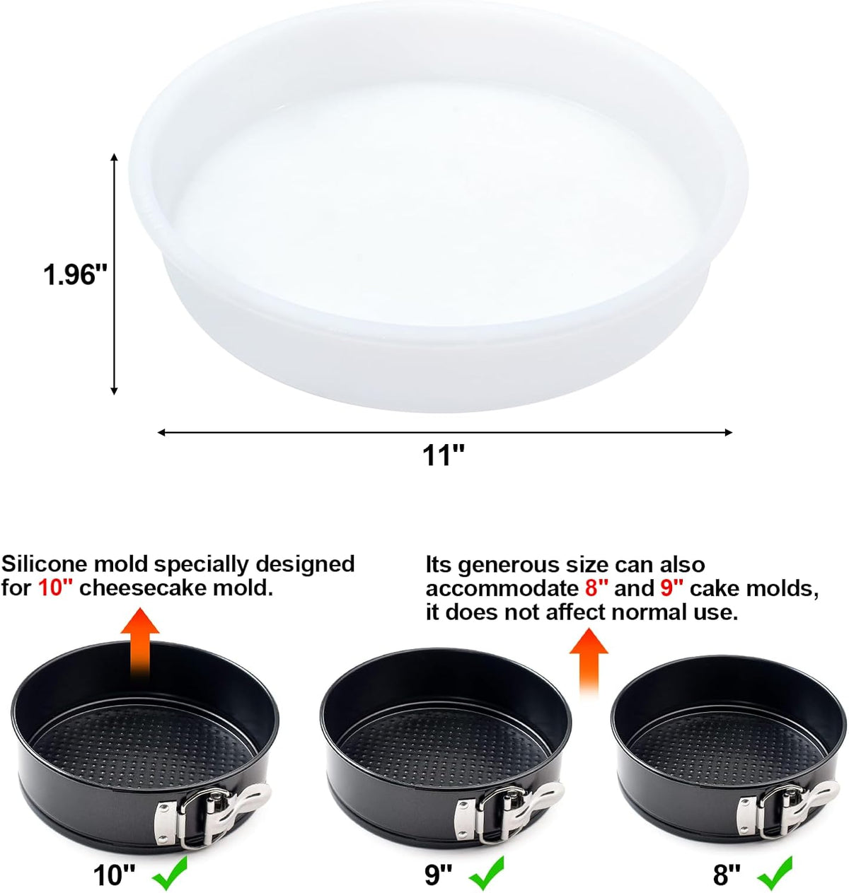 Springform Pan Protector, Waterproof Seal for 10" Cake Plates | Springform pan protector prevents water entering cake plate, compatible 10" pans, cheesecake essential, reusable &amp; easy clean