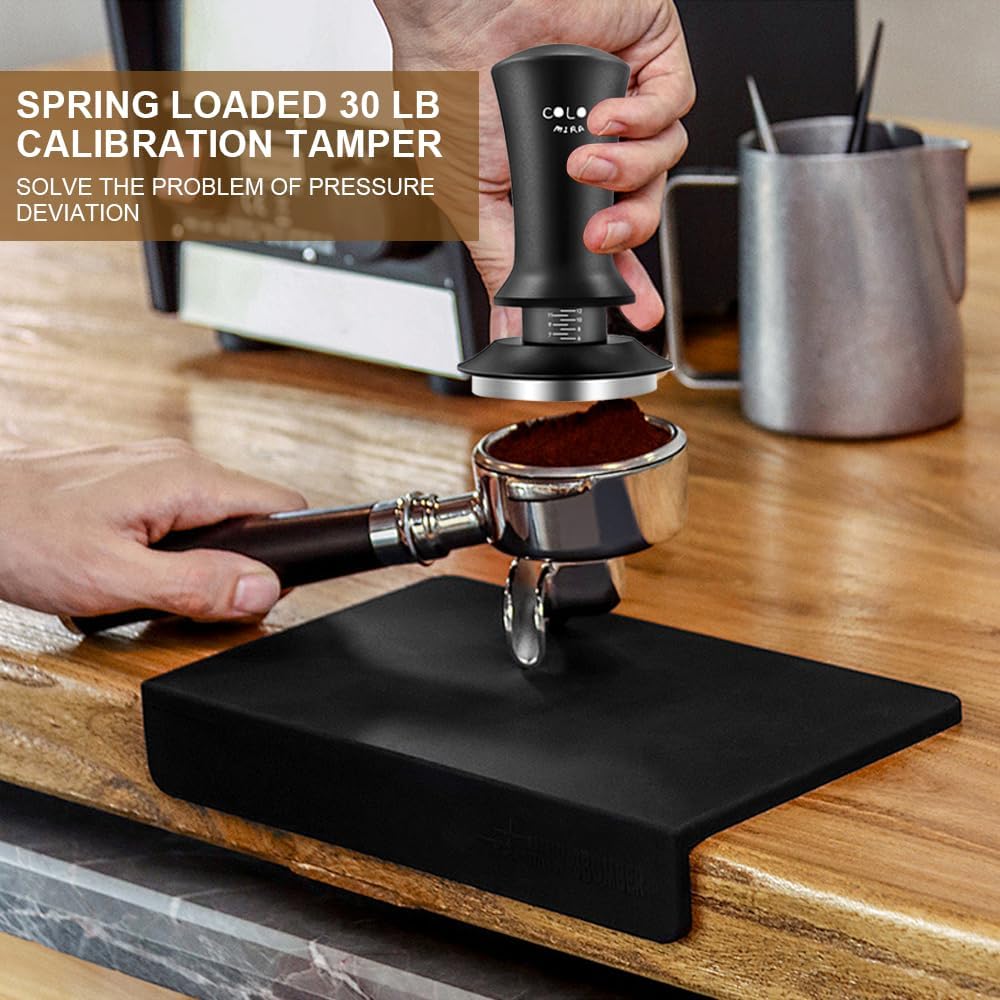 54mm Espresso Accessories Kit Fits Espresso Machine &amp; Portafilter | Spring Loaded Calibrated Tamper, WDT Tool and Dosing Funnel, Espresso puck screen Set, Aluminium and 316 Stainless Steel