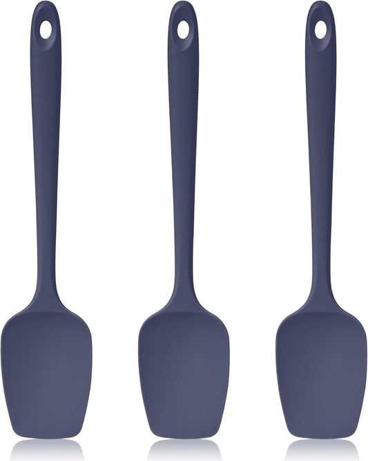 600ºF Heat Resistant Spatulas, High Heat Food Safe Semless Kitchen Silicone Spoon Spoonula Scraper Set for Cooking Baking